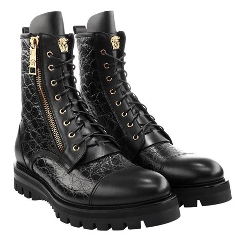 versace mens ankle boots|versace combat boots army.